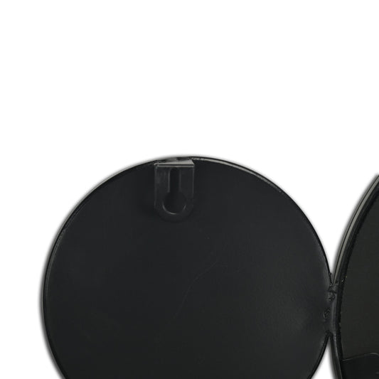 Set Of Eight Black Metal Round Cojoined Accent Mirrors